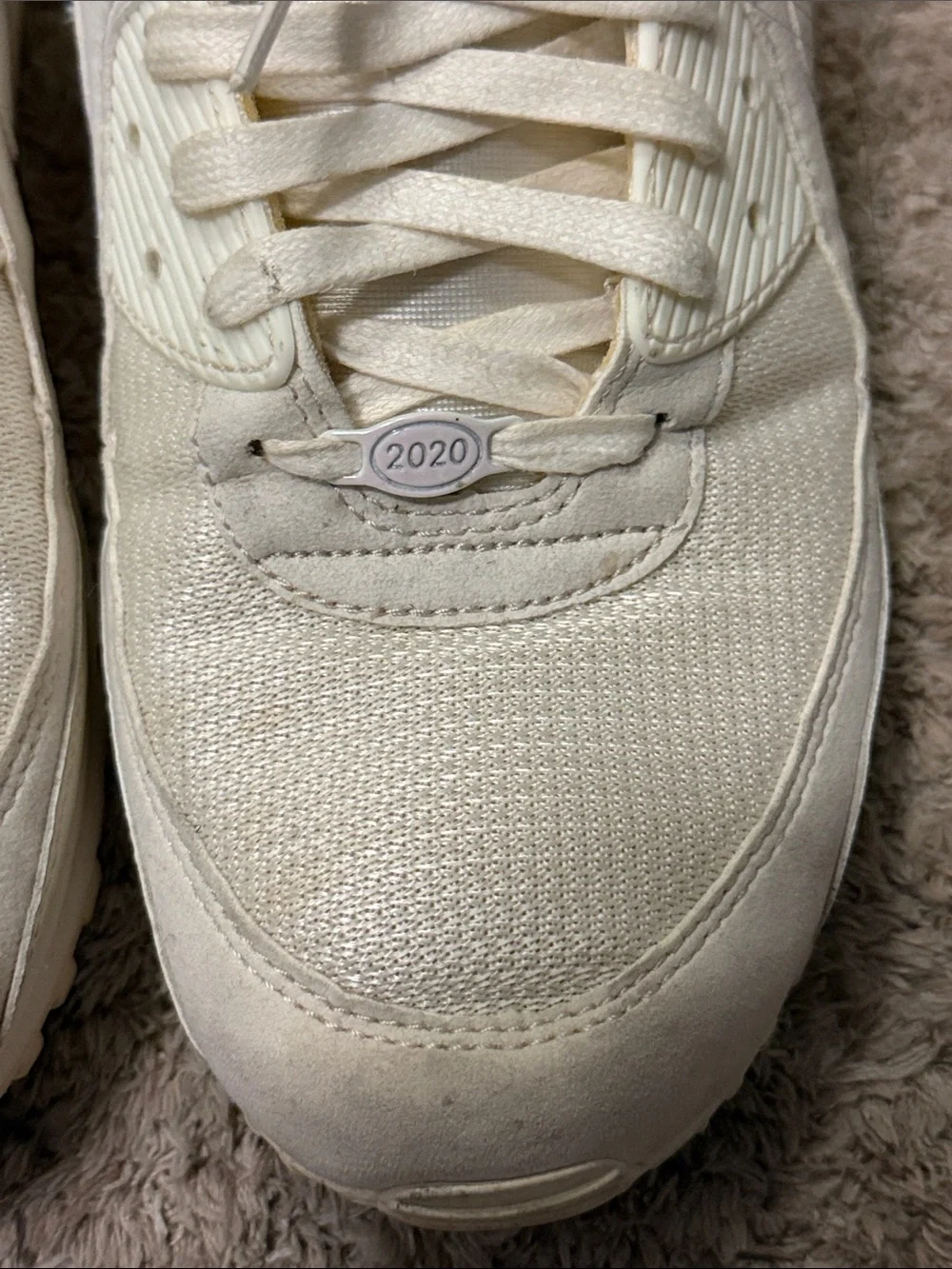 Nike Men’s Air Max 90 Casual Sneakers - White/Cream (size U.S. 13)